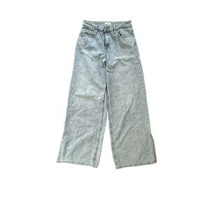 Forever 21 High Waist‎ Wide Leg Light Blue Denim Size 25
